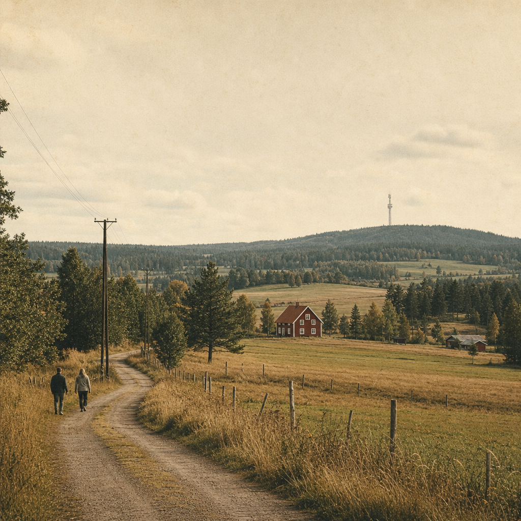 Svenskt landskap med mast